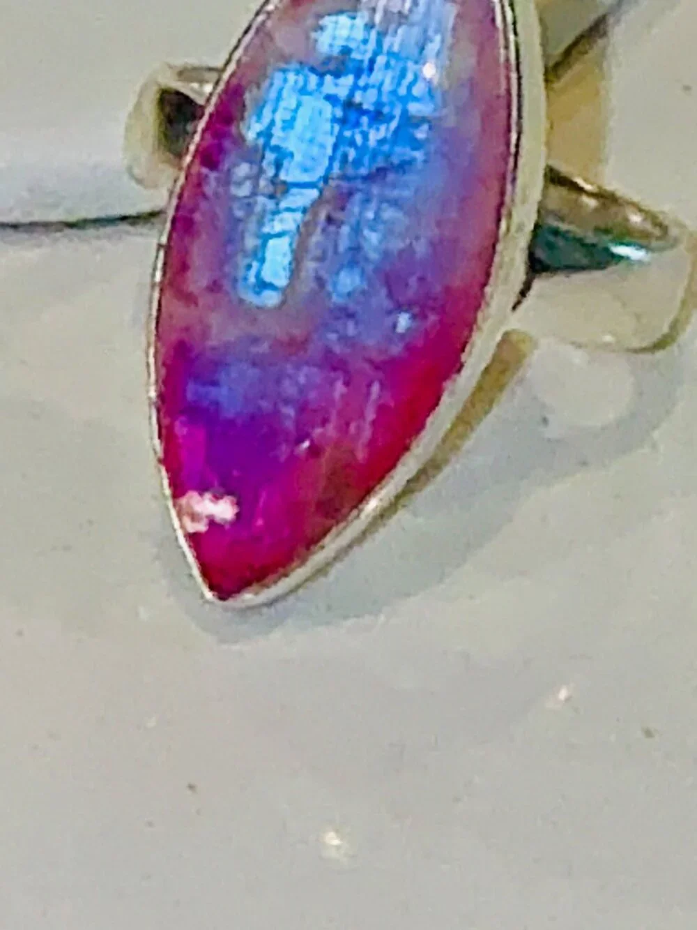 Pink Moonstone Ring, Solid 925 Sterling Silver